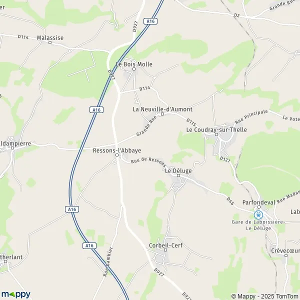 Plan La Drenne carte de La Drenne (60790) et infos pratiques